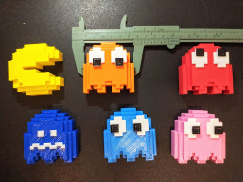 Set Pacman + Fantasmitas - Pixel Art -impresion 3d 4