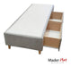 Chenille Upholstered Single Bed Frame with 2 Drawers - Delivery Option Available 8