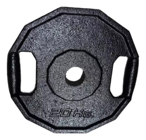 Tourmalhyn Olympic Cast Iron Weight Plate with Grip 20 Kg 50mm Gym 0