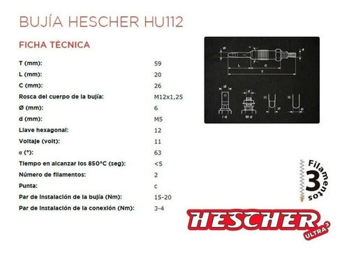 Bujías De Precalentamiento Skoda Fabia Felicia Octavia 1.9 2