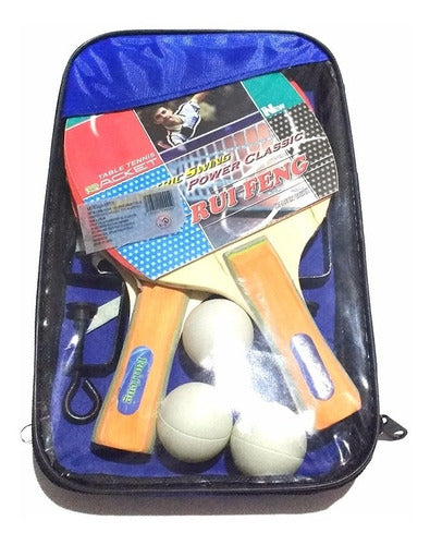 Table Tennis Set in Portable Case - Paddles, Balls, Net, Supports 1