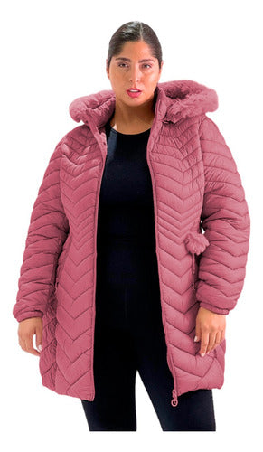 Women's Plus Size Long Jacket Hooded Warm Waterproof 27