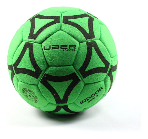 Uber Soccer Felt Indoor Soccer Ball Size 3 - Neon Green 0