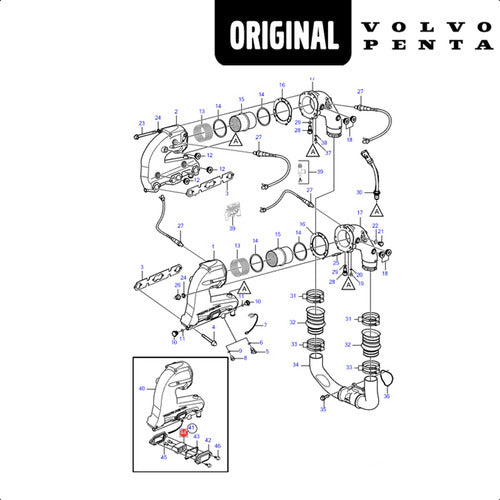 Anodo Da Mufla Volvo Penta V6 V8 21403633 1