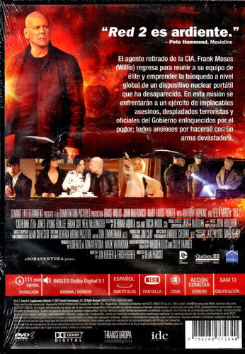 Red 2 - DVD Nuevo Original Cerrado - MCBMI 1