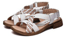 Handmade Padded Braided Cowhide Women's Sandals - Luly 7