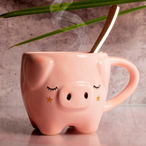 Taza Forma Chancho Pork Rosa Regalo Original Acabajo 1