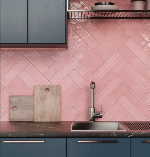 Incepa Flow Velvet Pink Azulejo/Ceramica 7.7x30.5 Lote 3.51 M2 1