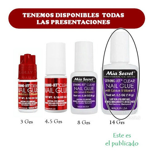 Nailglue Mia Secret.adhesivopegamento Para Tips Decoraciones 1