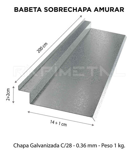 Rapimetal Galvanized Roof Z-Flashing Section 2 Meters 1