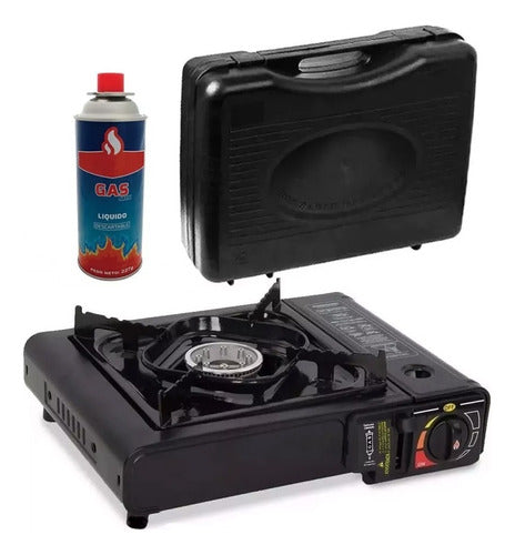 SLN Portable Butane Gas Cooktop with Carrying Case + 1 Free Cartridge 0