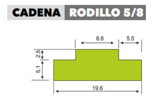 Perfil Guia Apm Para Cadena Rodillos Asa 1/2 Tira X 3 Mts 1