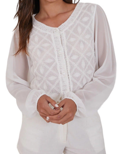 Desire Bs As Long Sleeve Embroidered Blouse for Women 3