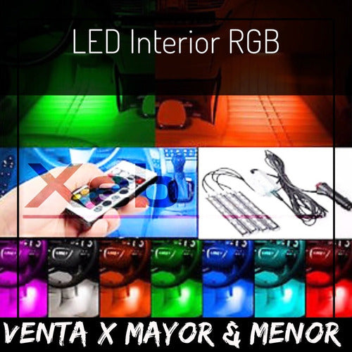 Kit Luz Led Interior Rgb Con Controladora Adhesivo 3m!!!! 3