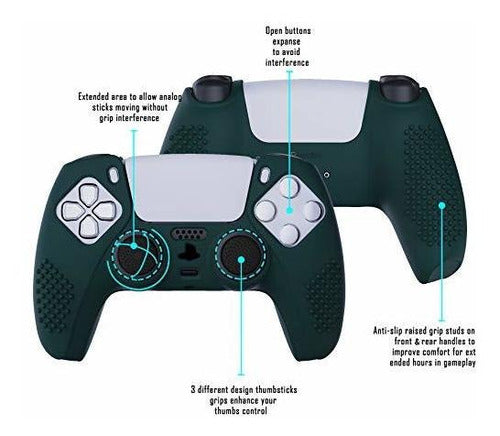 eXtremeRate Funda + Sticks Para Control Playstation 5 Extremerate Verde 2