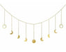 Mkono Lunar Phase Garlands with Chain Boho Shiny Gold 0