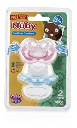 Mordedor Nuby 2-pack Gum-eez, Los Colores Pueden Variar 2