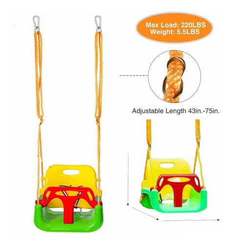 Yangogle 3-en-1 Baby Swing Seat, Toddler Swing, Anti-flip Sn 1