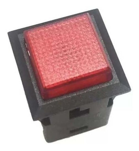 Emicol Pulsador - Red Button with Retention - Square B/W - Pack of 20 0