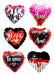 Pack 50 Globos Corazón Te Amo 23 Cm Aprox . San Valentin 1