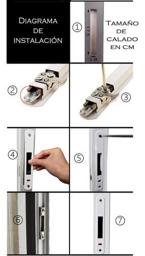 Cierre Lateral Blanco Llave Ventana Corrediza Aluminio Rc 6