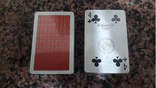 2 Mini Decks of Poker Fournier Vitoria with Original Case 1