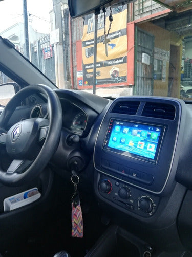 Combo Renault Kwid Alarma Bloqueo Multimedia Camara Marco 6