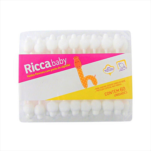 Kit 5 Hastes Flexíveis Baby Com Ponta De Algodão - Ricca 1