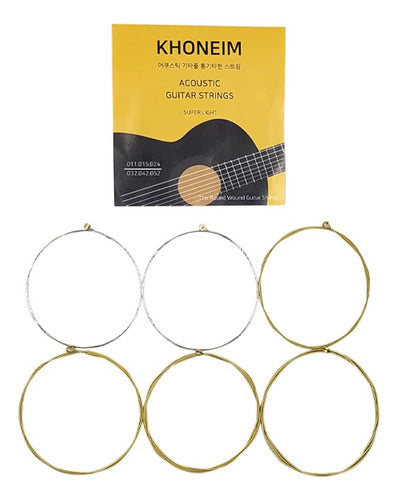 Khoneim Guitar Strings 4 Pack - Cuerdas De Guitarra Acústica 1