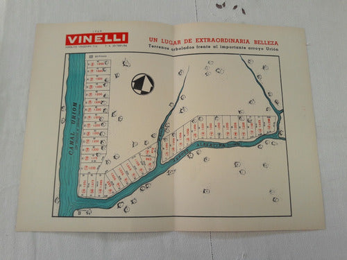 Publicidad Antiguo Folleto De Loteo Vinelli Tigre Año 1969 1