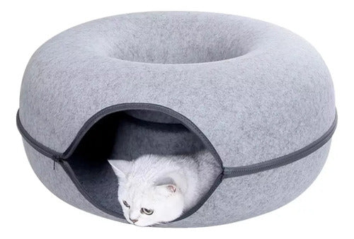 Tecno Mat Donut Interactive Cat Bed Tunnel Scratcher 0