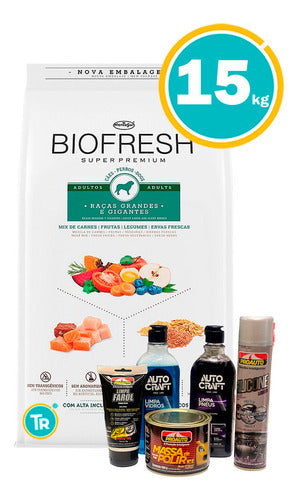 Biofresh Dog Food - Large & Giant Breed Adults 15 kg + Car Kit + Free Gift 1