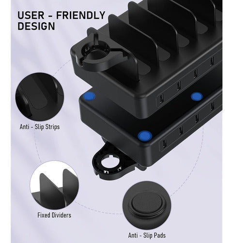 Estación De Carga Para Múltiples Dispositivos, Hsicily 6 Pue 4