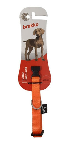 Brakko Premium Fast Lock Medium Dog Collar 0