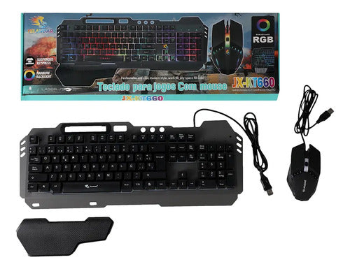 JX-KT660 Gaming Keyboard Set - Mechanical-Like 0