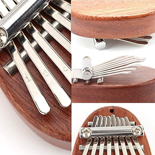 Aiex 8 Teclas Mini Kalimba Pulgar Piano Con Cordón Bolsillo 2