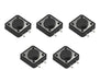 Pack of 5 Push Button Tact Switch 12x12x5mm SMD - BTN-TACT-SW 0