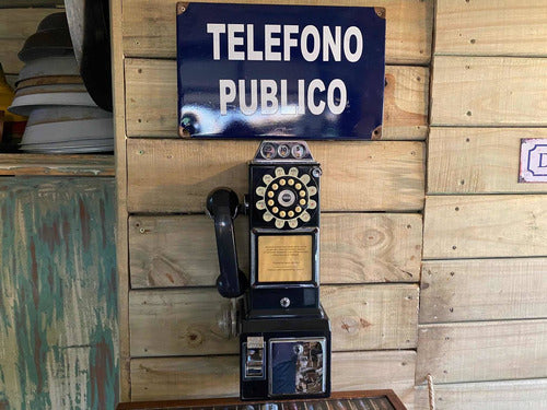 Telefono Publico Tipo Antiguo  Es Del Año 1990 Mide 50 Cm 2