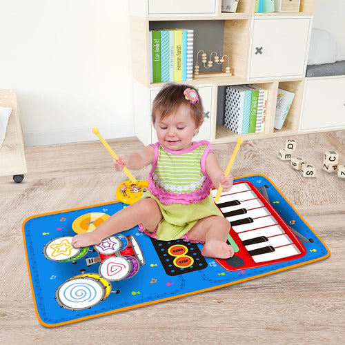 Alfombra Musical Portátil Para Bebés, Piano Y Batería 6