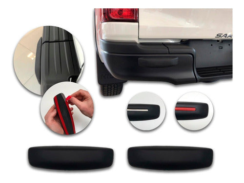 Kenny Hilux 2020 Rear Bumper Protection Tacos - Black X2 0