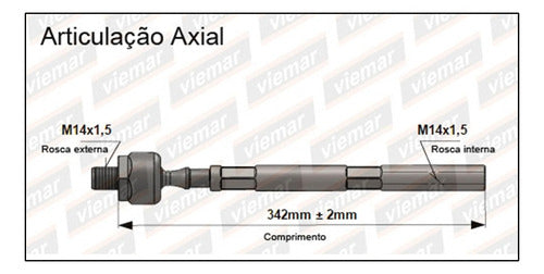 Viemar Puntero Cremallera Peugeot 307 Dh 2001/ M/h 14/14 1