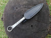 Hand-Forged Small Dagger with Leather Sheath 7