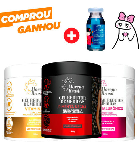 Kit Gel Redutor De Medidas - Pimenta Negra + Laranja Amarga 0