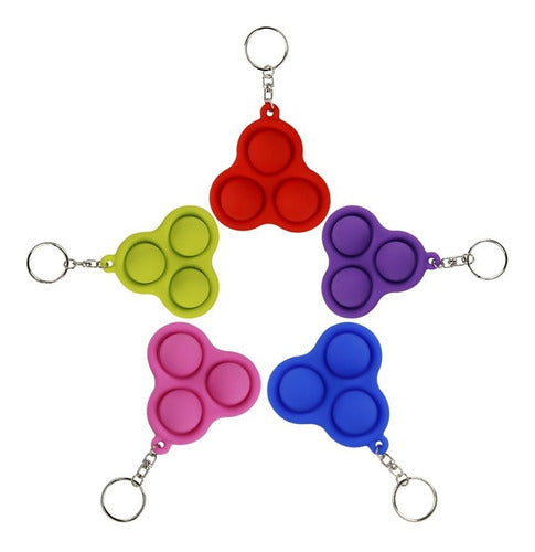 Pop It Fidget Toy Keychain Set of 3 Bubble Sensory Antistress 26