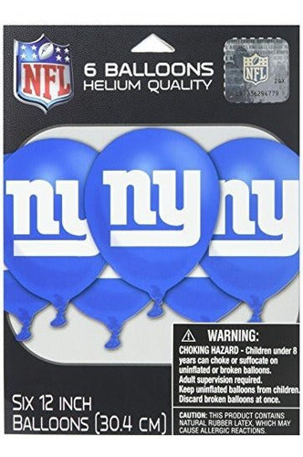 Amscan New York Giants Printed Balloons NFL Football 0