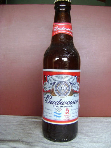 Botellas De Cerveza Budweiser Beijing 2008 Llena 355ml 0