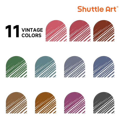 Shuttle Art Retractable Gel Pens, 11 Color 1