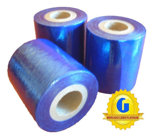 Pack of 10 Gaff Virgin Blue Stretch Film Roll 10cm 1