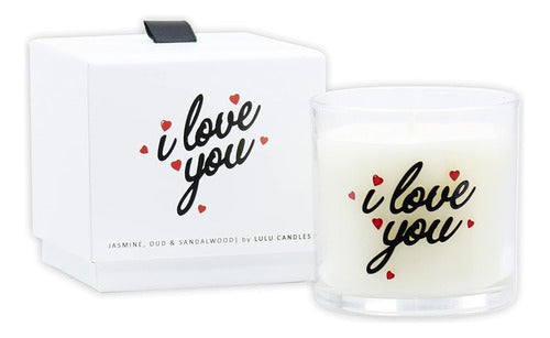 Lulu Candles | I Love You - Jasmine, Oud, and Sandalwood | Luxury Soy Jar Candle 0