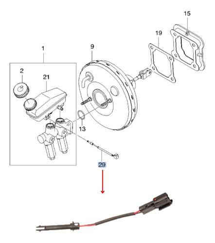 Chevrolet Sensor Presion Liquido Freno Aveo 3C Original 1